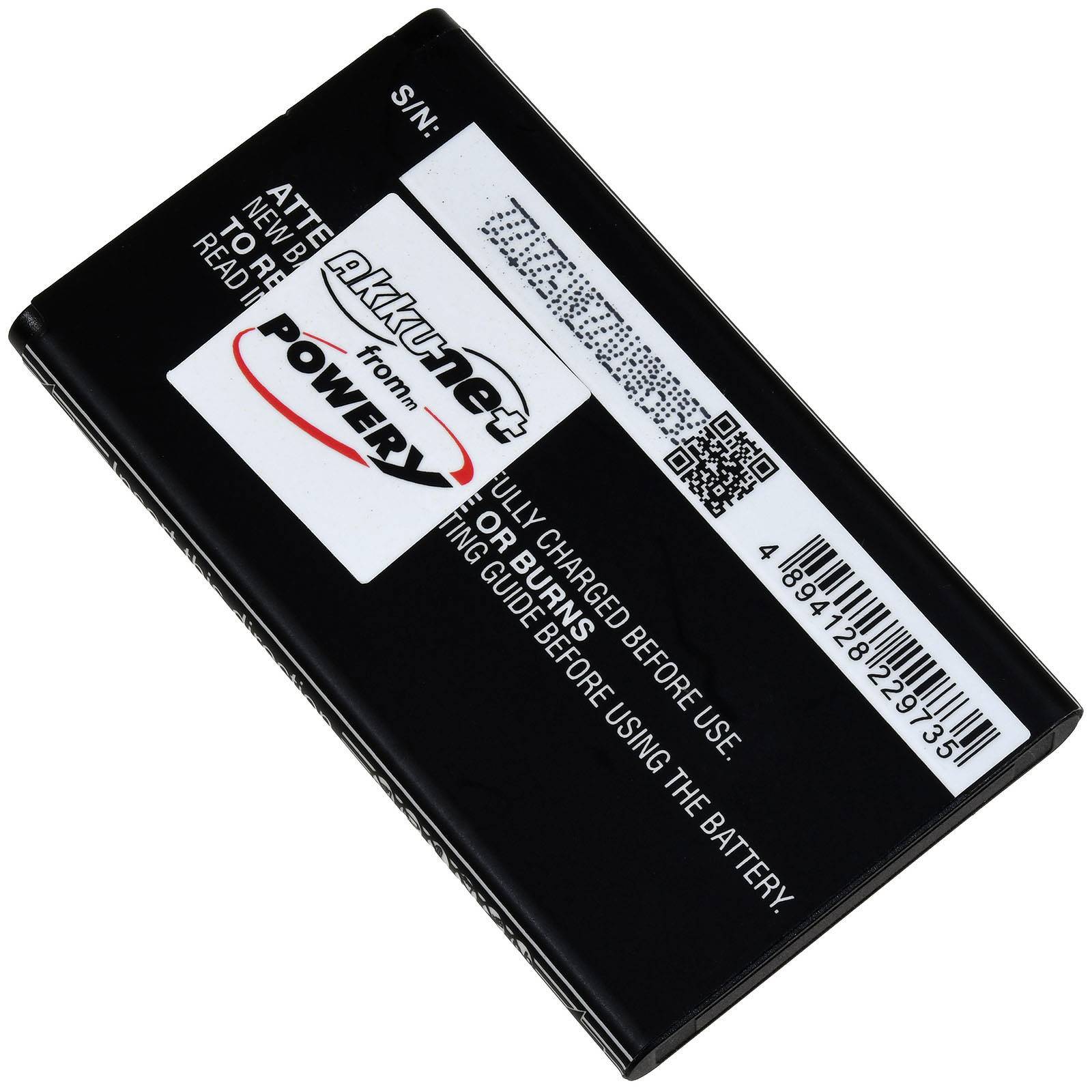 Schwarzer Ersatzbatterie mit der Aufschrift 