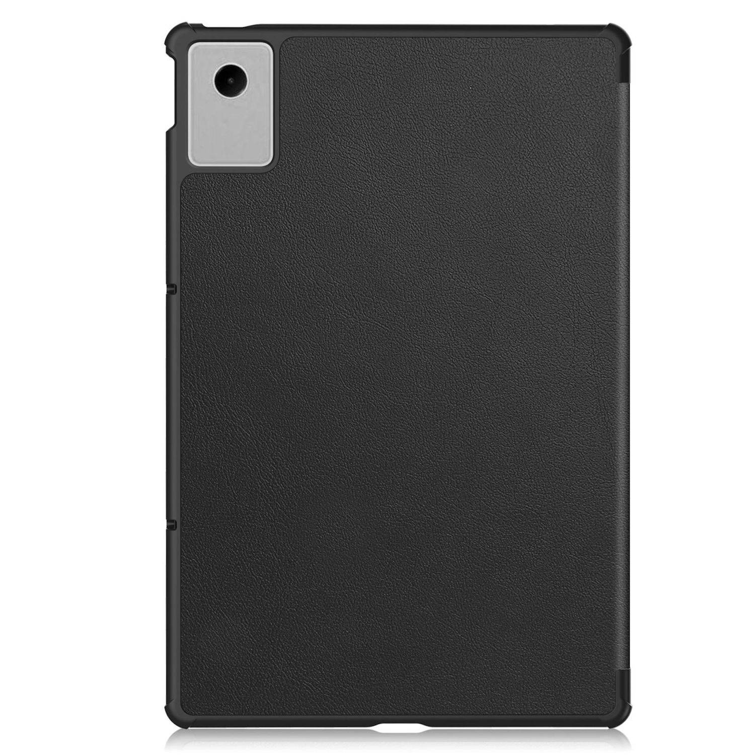 Schwarze strukturierte Tablet-Rückschale mit einer einzelnen Kameravöffnung hinten in der oberen linken Ecke.