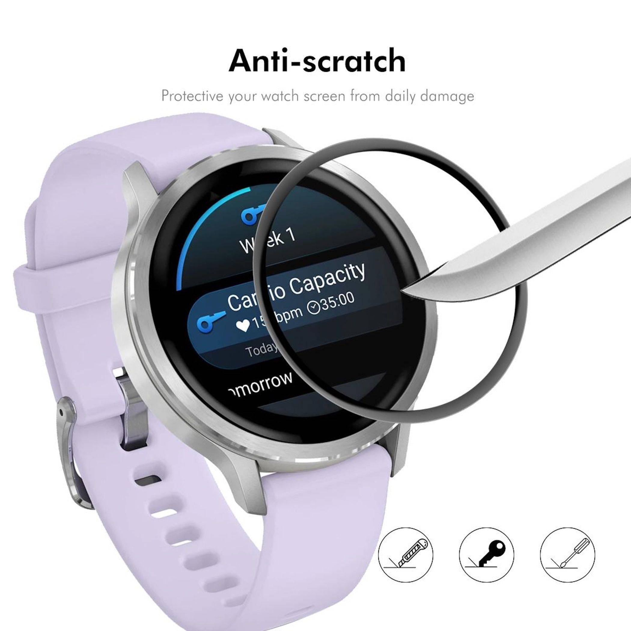 Schutzfolie für Garmin Venu 4 41mm 3D Full Cover HD kratzfest Displayschutz