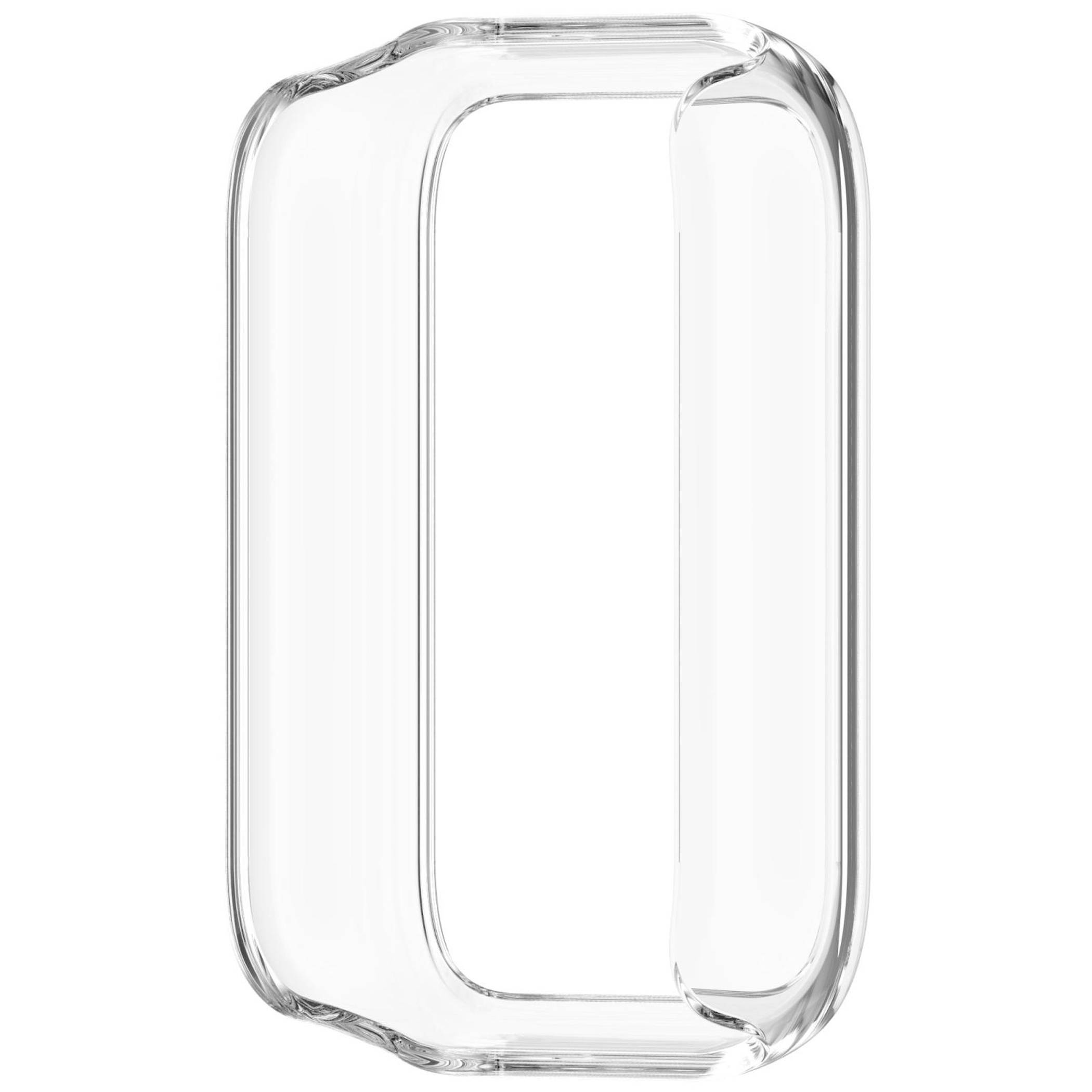 Transparente Schutzhülle für Smartphones mit hartem, durchsichtigem Gehäuse, auf weißem Hintergrund dargestellt.