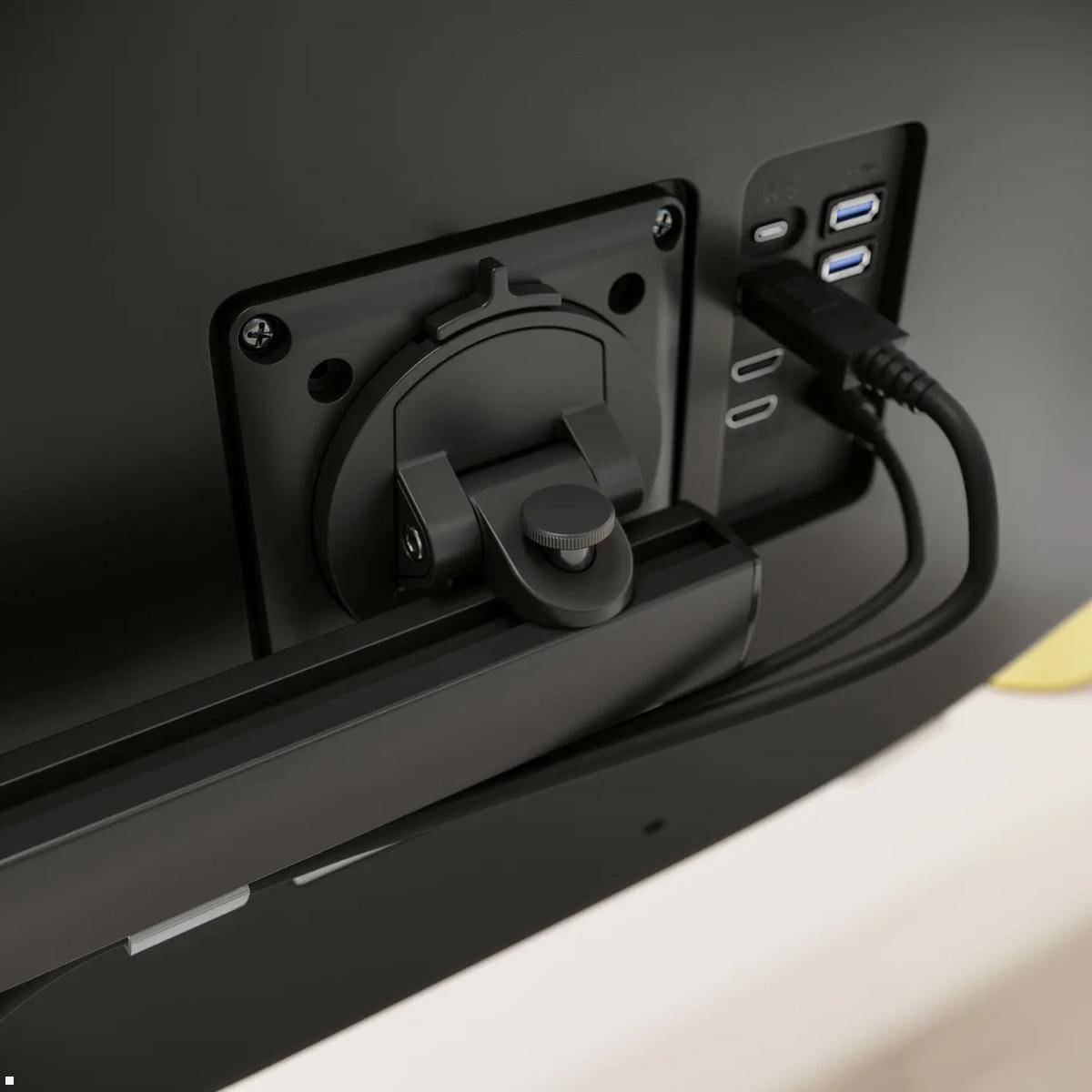 Novus Clu Plus X2 Monitorhalterung für 2 Monitore bis 27Zoll (992+2118+000), sch...