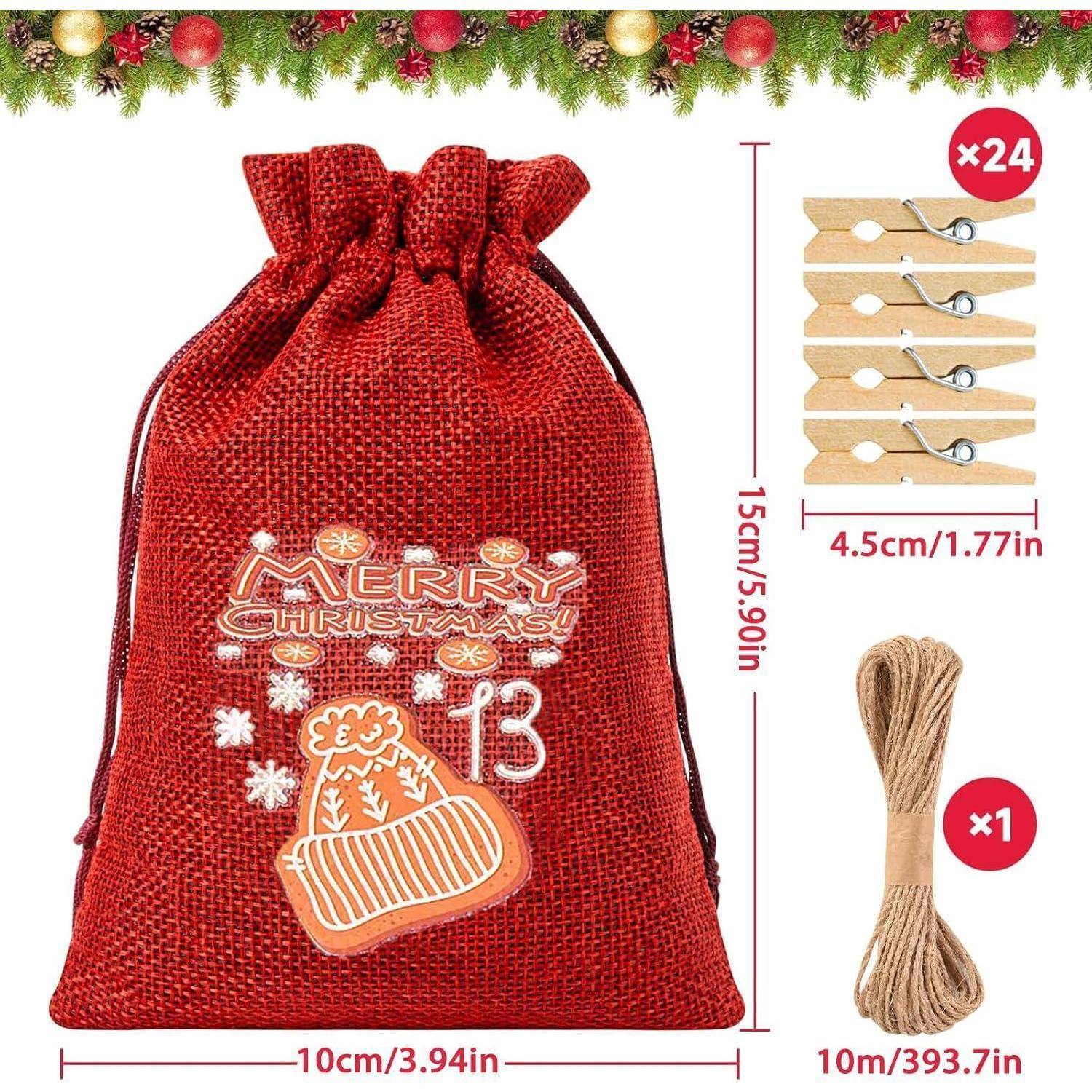 Adventskalender Kinder Befüllen 24 Stoffbeutel Weihnachtskalender 2024