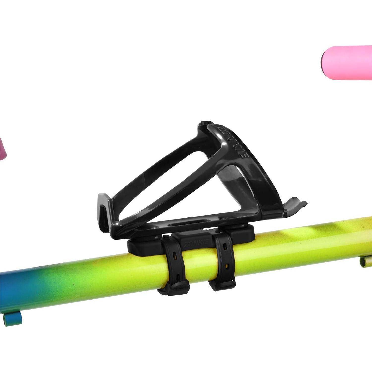 zonkie Fahrrad-Flaschenhalter für Kinderwagen, Fahrrad, universell, Schwarz