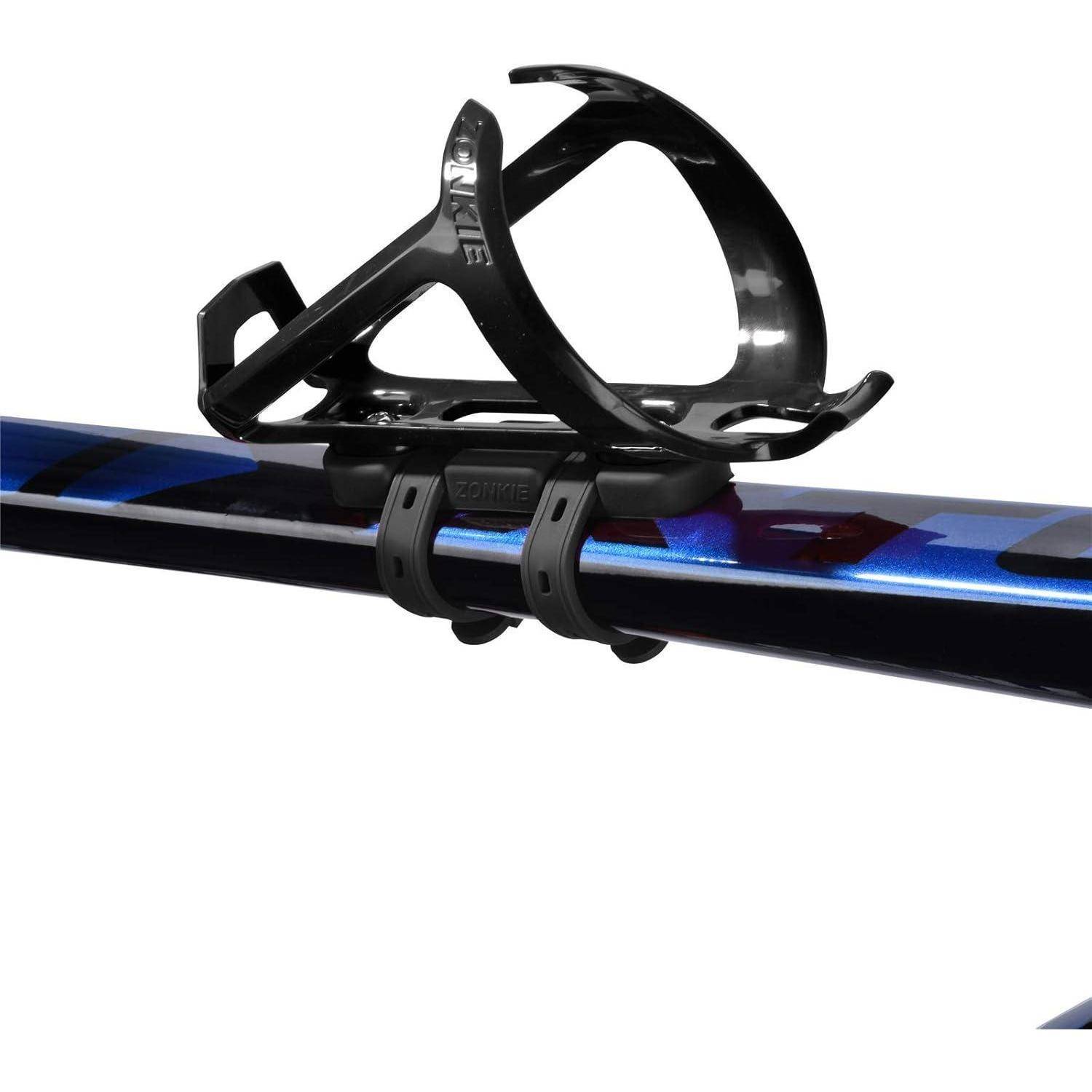 zonkie Fahrrad-Flaschenhalter für Kinderwagen, Fahrrad, universell, Schwarz