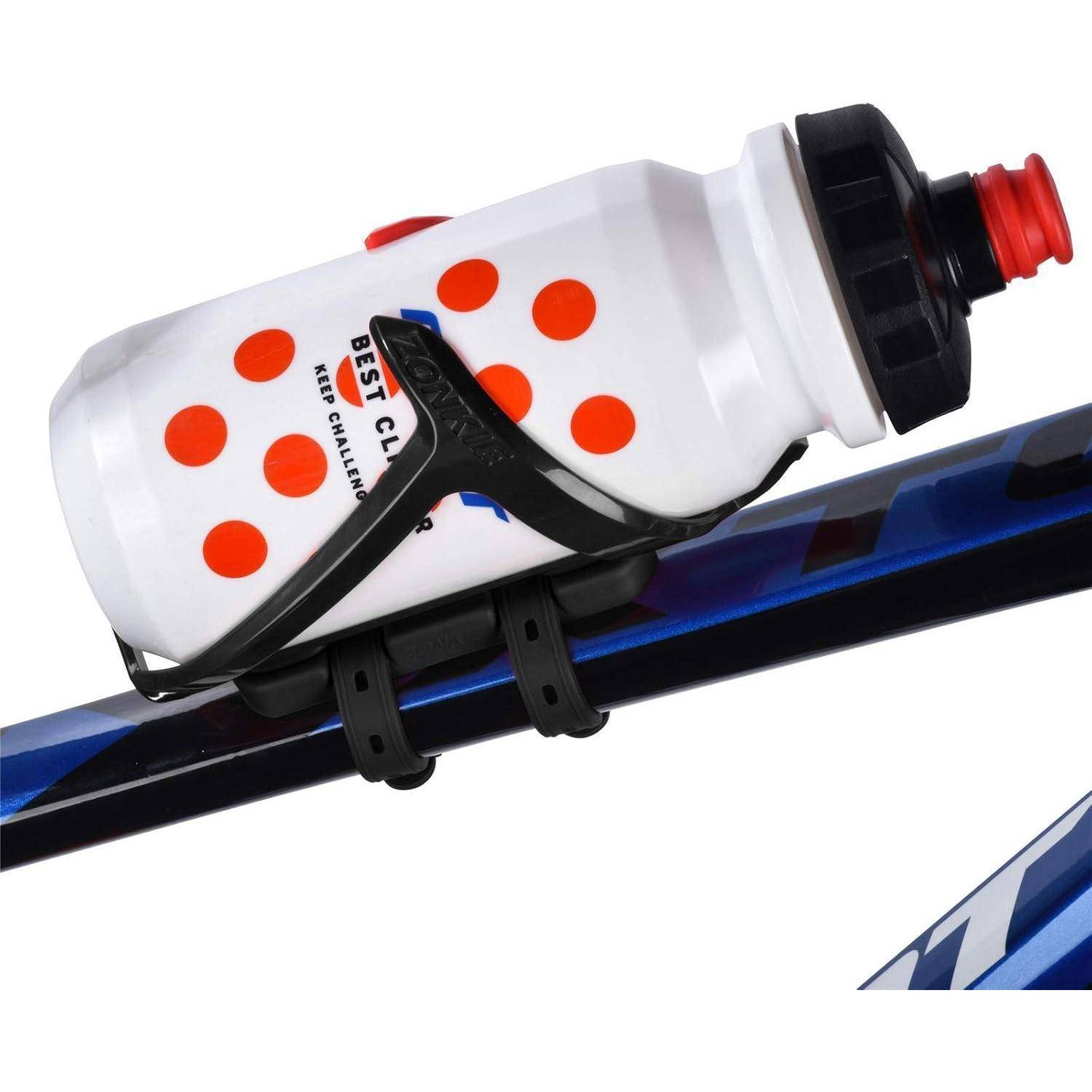 zonkie Fahrrad-Flaschenhalter für Kinderwagen, Fahrrad, universell, Schwarz
