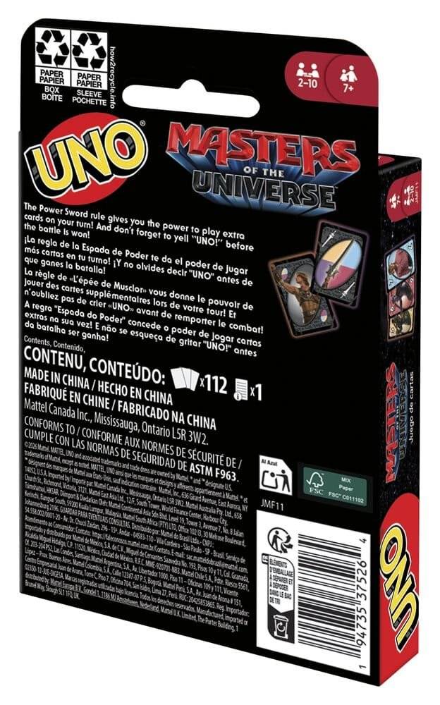 Masters of the Universe 2026 Movie UNO Kartenspiel