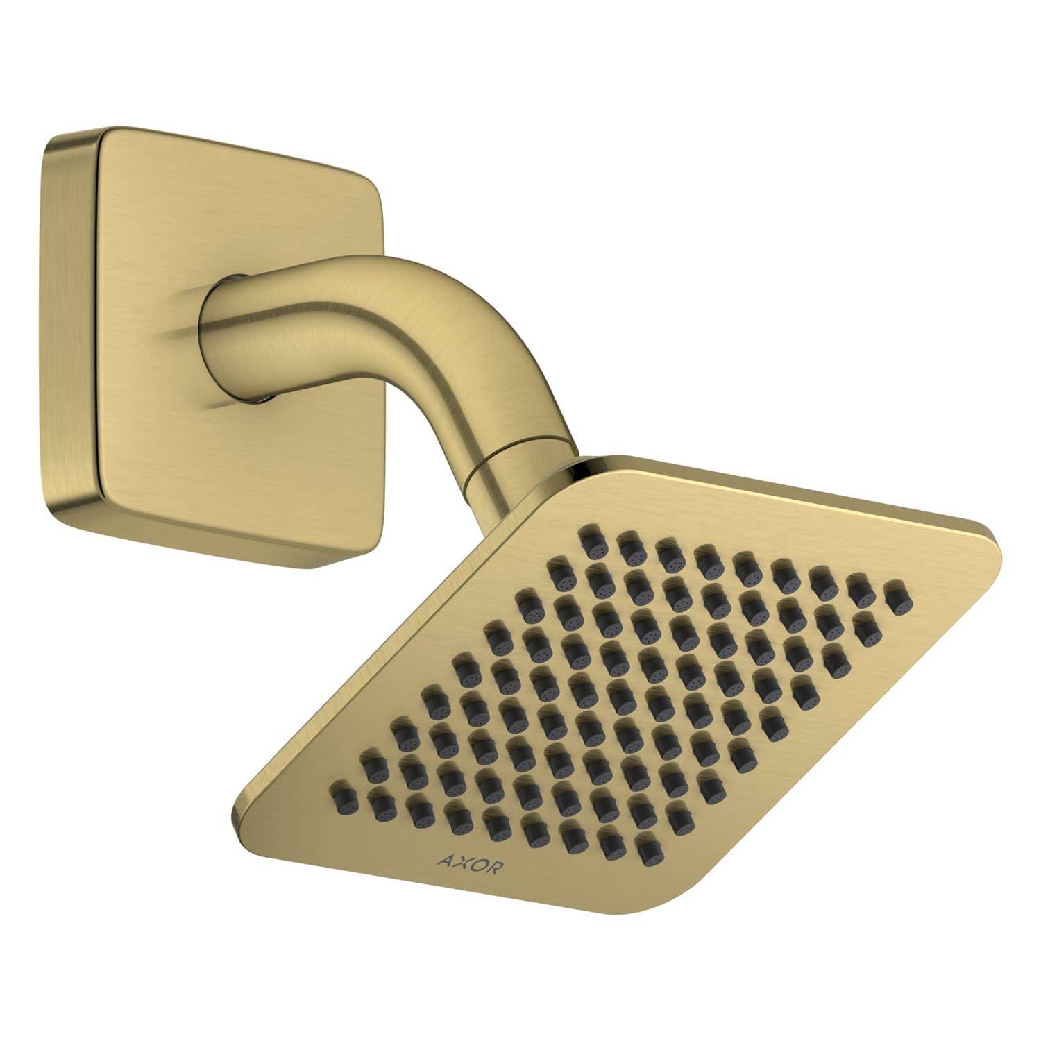 AXOR Citterio C Kopfbrause 120/120 1jet EcoSmart mit Brausearm, Brushed Brass