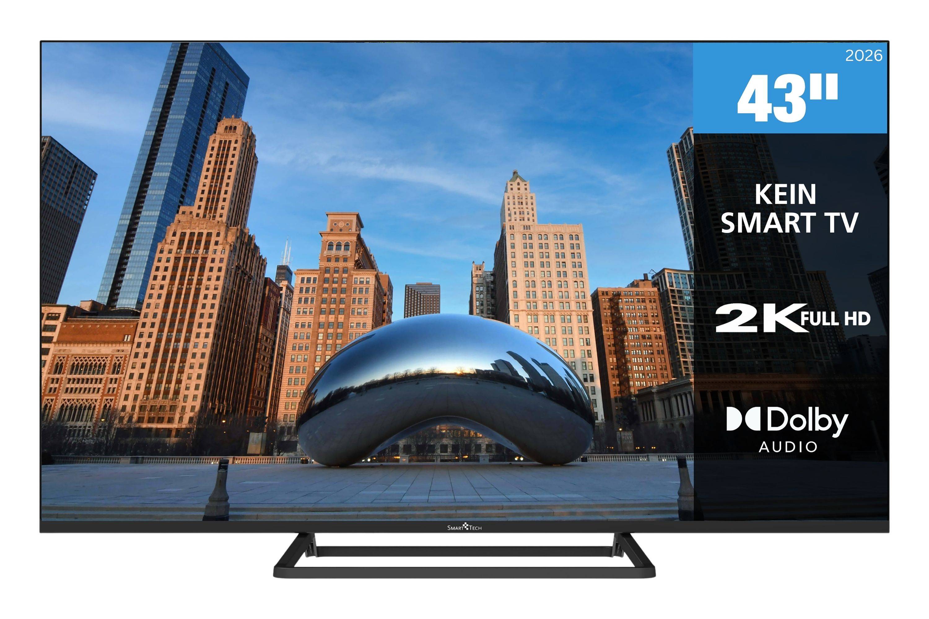 Smart Tech 43FN01V3 43 Zoll Fernseher LED TV Full HD Auflösung, Dolby Audio und Triple-Tuner (2026)