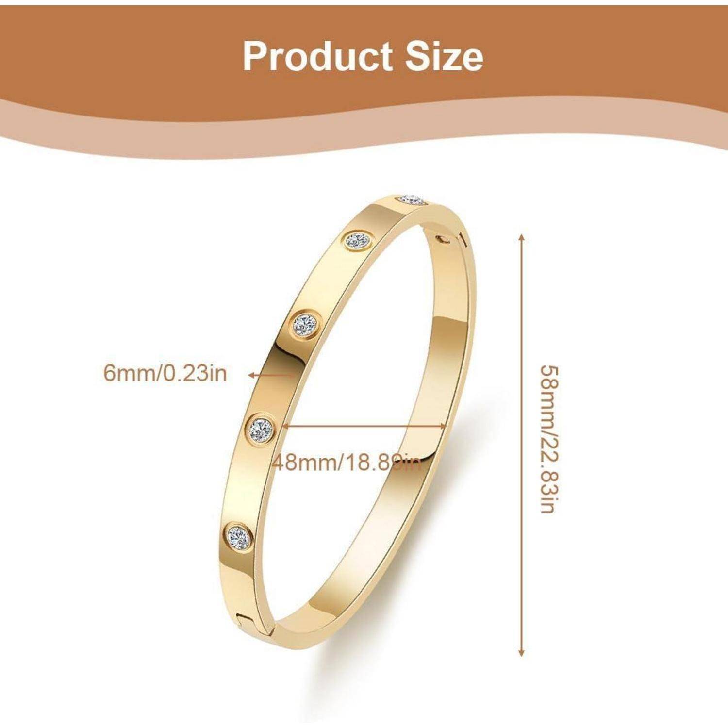 Damen Armreif Edelstahl Zirkonia 6mm breit Armband Armspange Gravur