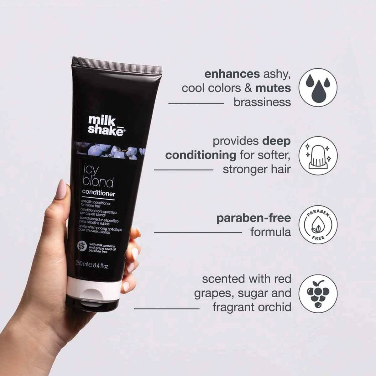 milk_shake Icy Blond Conditioner 250ml Anti-Gelb f. blondes o. gebleichtes Haar