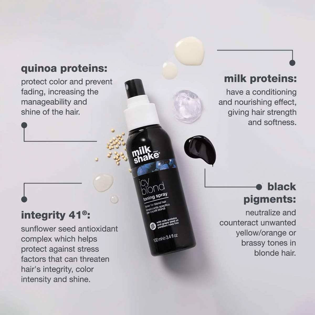 milk_shakeIcy Blond Toning Spray 100 ml Spezieller Anti-Gelb Toner ohne Spülung
