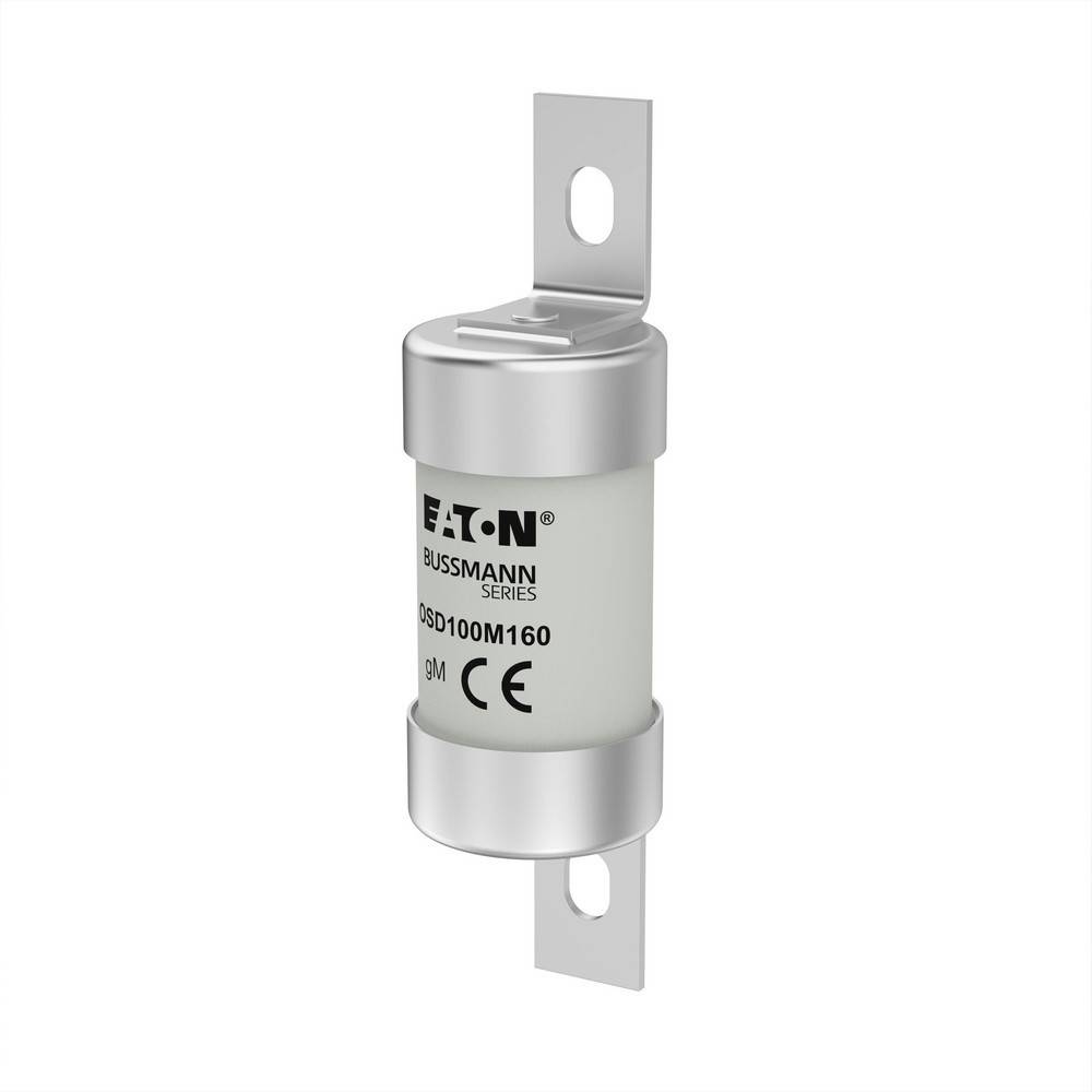 Eaton Bussmann Serie zylindrisches Schmelzglied mit Metallendanschlüssen, gekennzeichnet mit „80D100M160