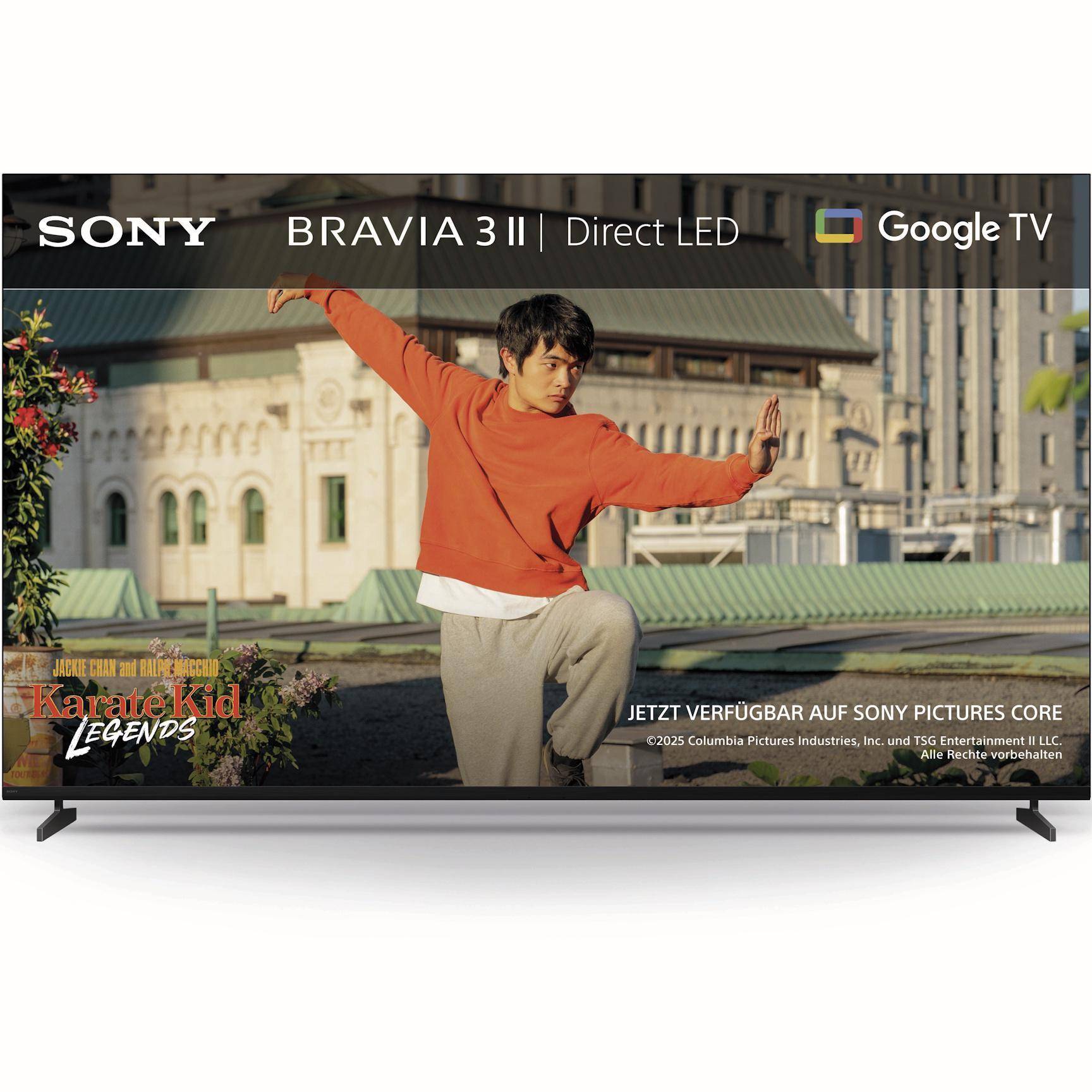 Sony BRAVIA 3 II Fernseher zeigt eine „Karate Kid Legends