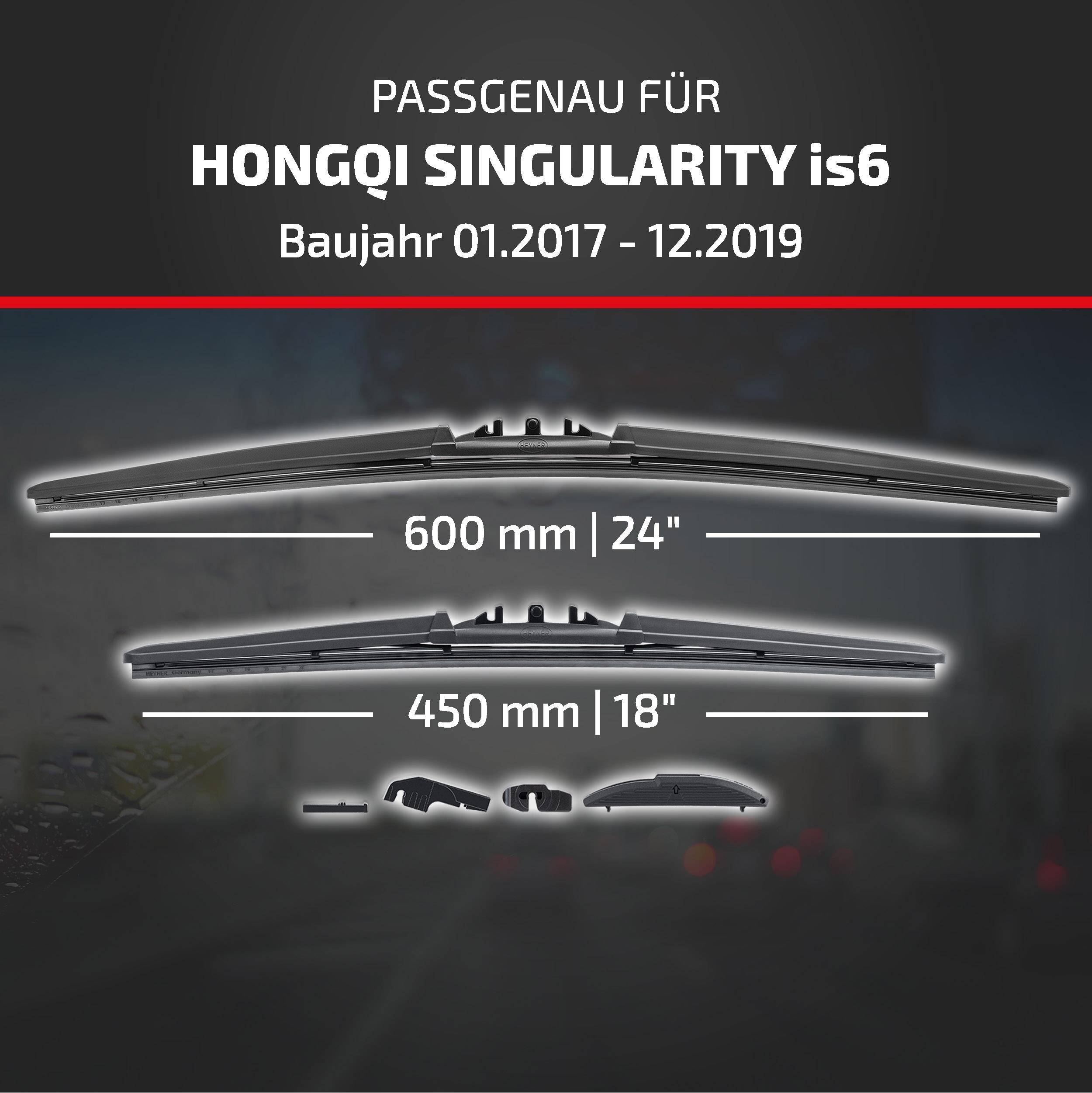 Grafik zur Scheibenwischerblatt-Passform für „HONGQI SINGULARITY is6