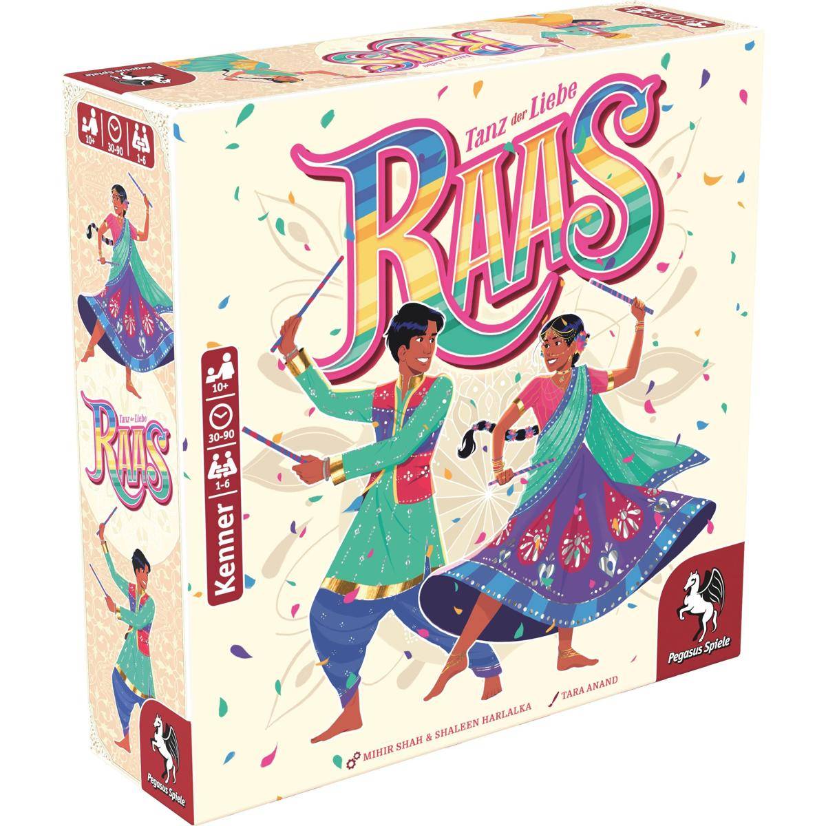 Schachtelbild für das Brettspiel „Raas: Tanz zur Liebe