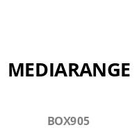 MEDIARANGE BOX905 Logo in fetter schwarzer und grauer Schrift auf weißem Hintergrund.