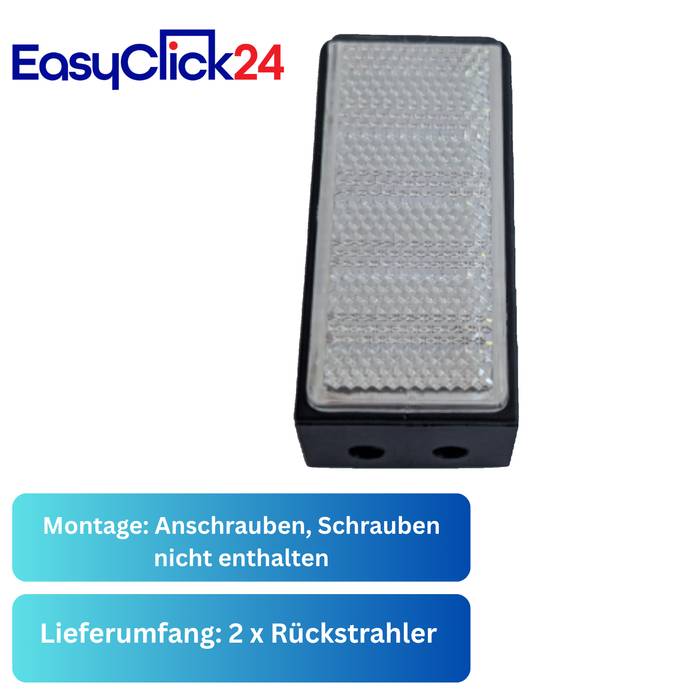 Produktbild eines rechteckigen Rückstrahlers mit 