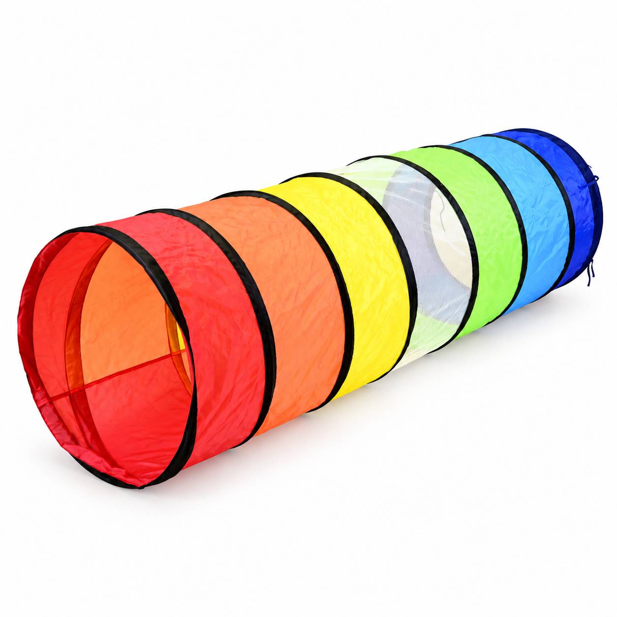 KnorrToys Regenbogen Kindertunnel Spieltunnel Krabbeltunnel Mehrfarbig Spielzeug 180 cm für Drinnen und Draußen