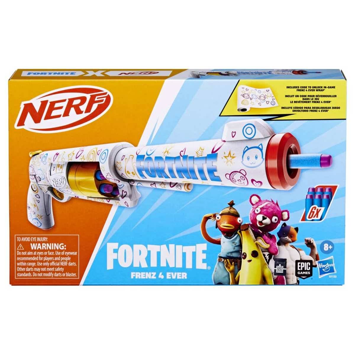 Nerf Fortnite Frenz 4 Ever Dart Blaster Beste-Freunde-Lackierung 8+