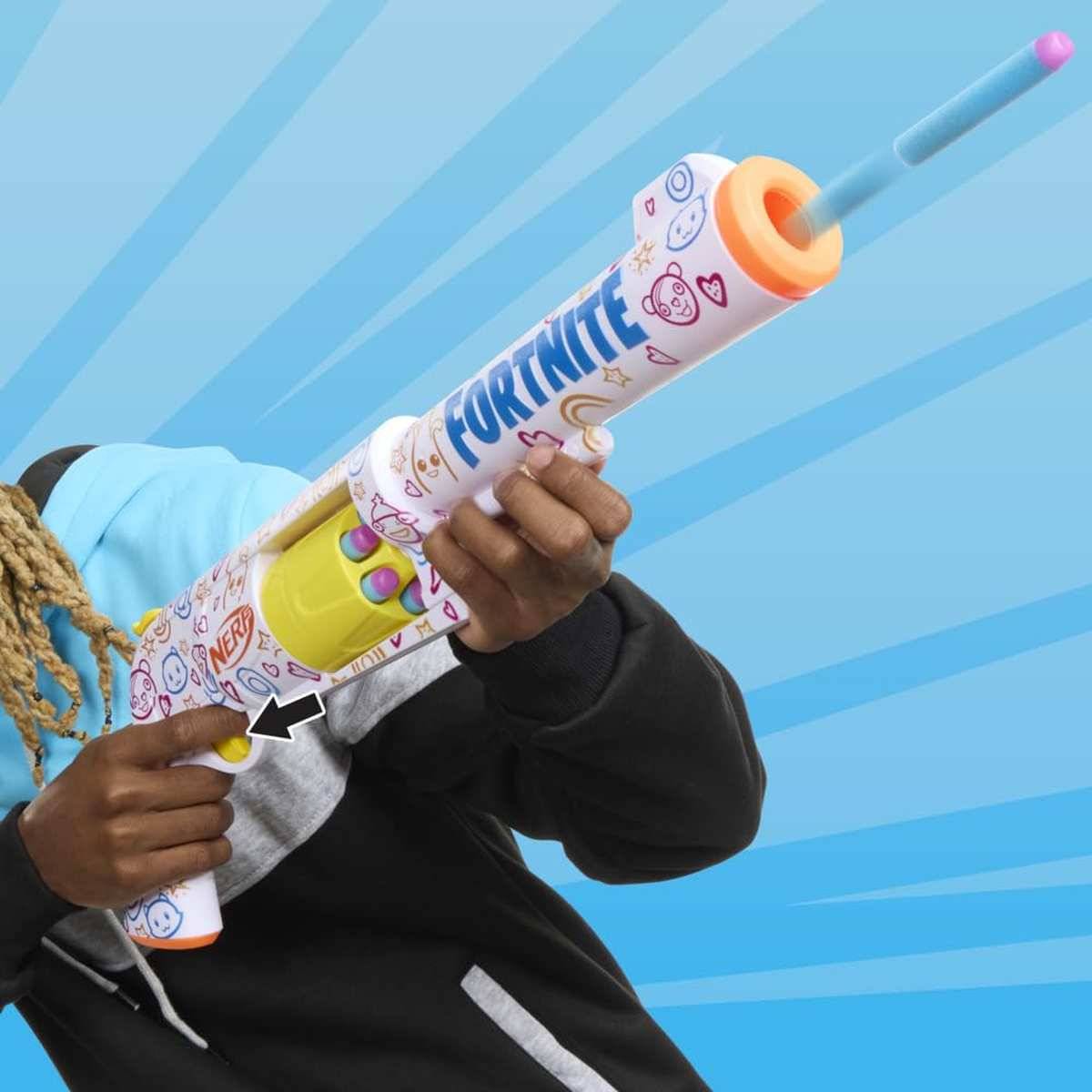 Nerf Fortnite Frenz 4 Ever Dart Blaster Beste-Freunde-Lackierung 8+