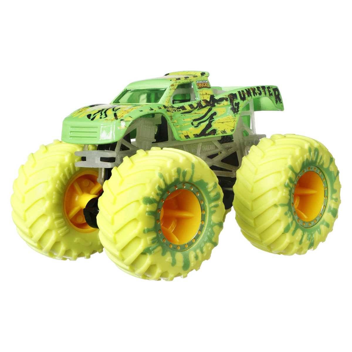 Hot Wheels Monster Trucks leuchtend im Dunkeln 10 Fahrzeuge 1:64 HCB57 3+
