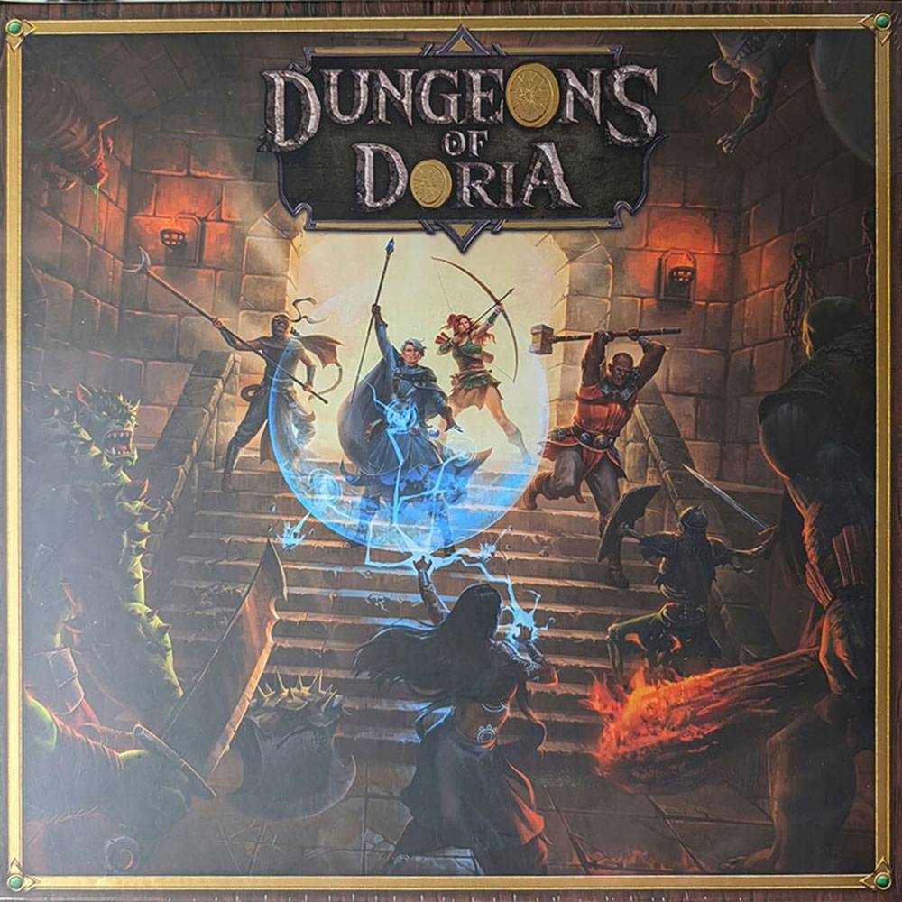 Fantasiespiel-Plakat mit dem Titel „Dungeons of Doria