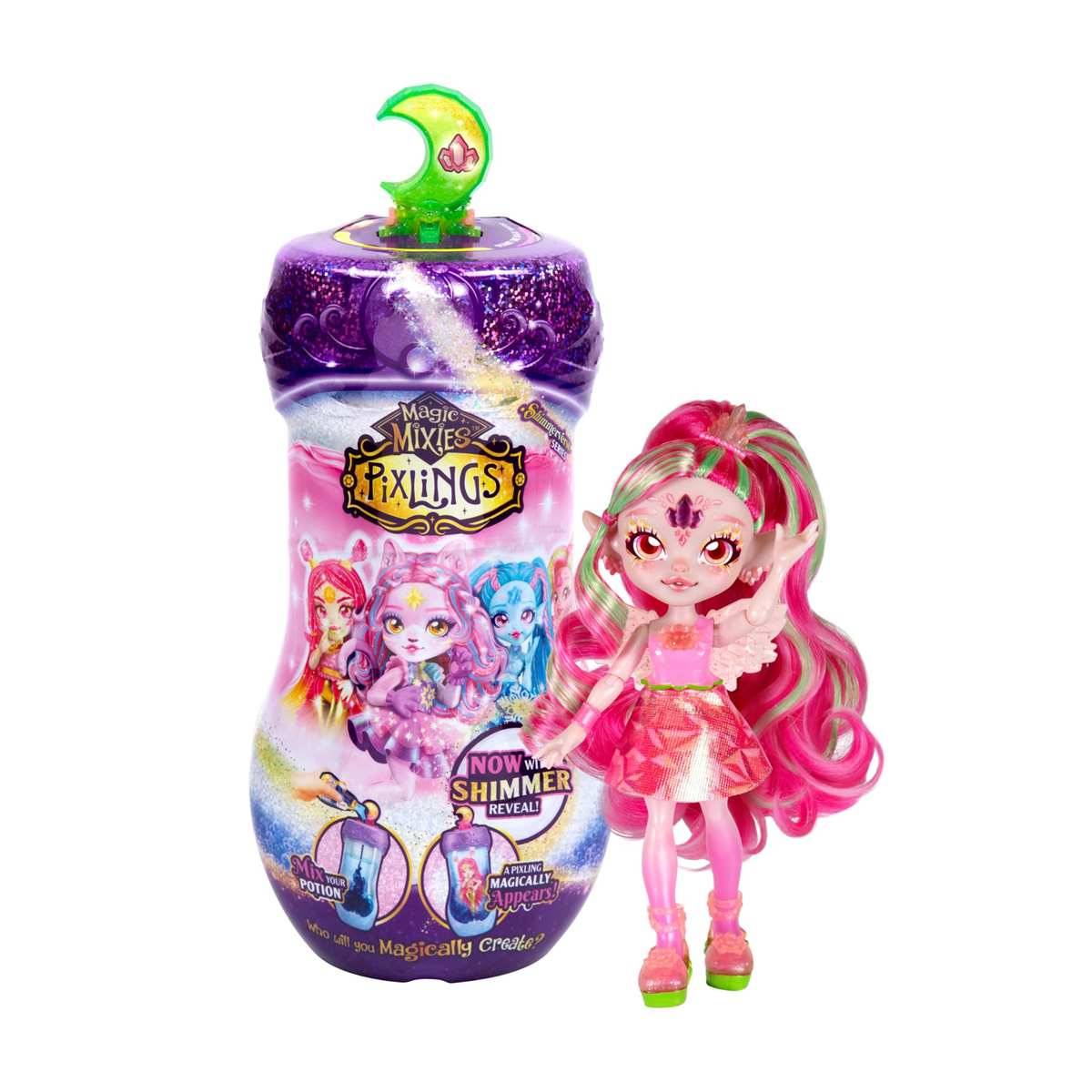 Magic Mixies Pixlings mit Schimmer-Enthüllung Faye das Feen-Pixling Puppe 5+