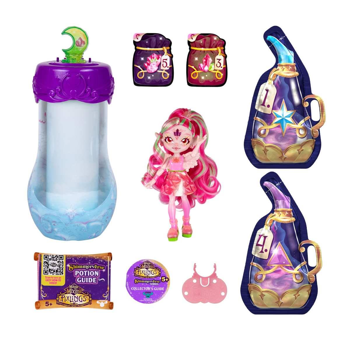 Magic Mixies Pixlings mit Schimmer-Enthüllung Faye das Feen-Pixling Puppe 5+