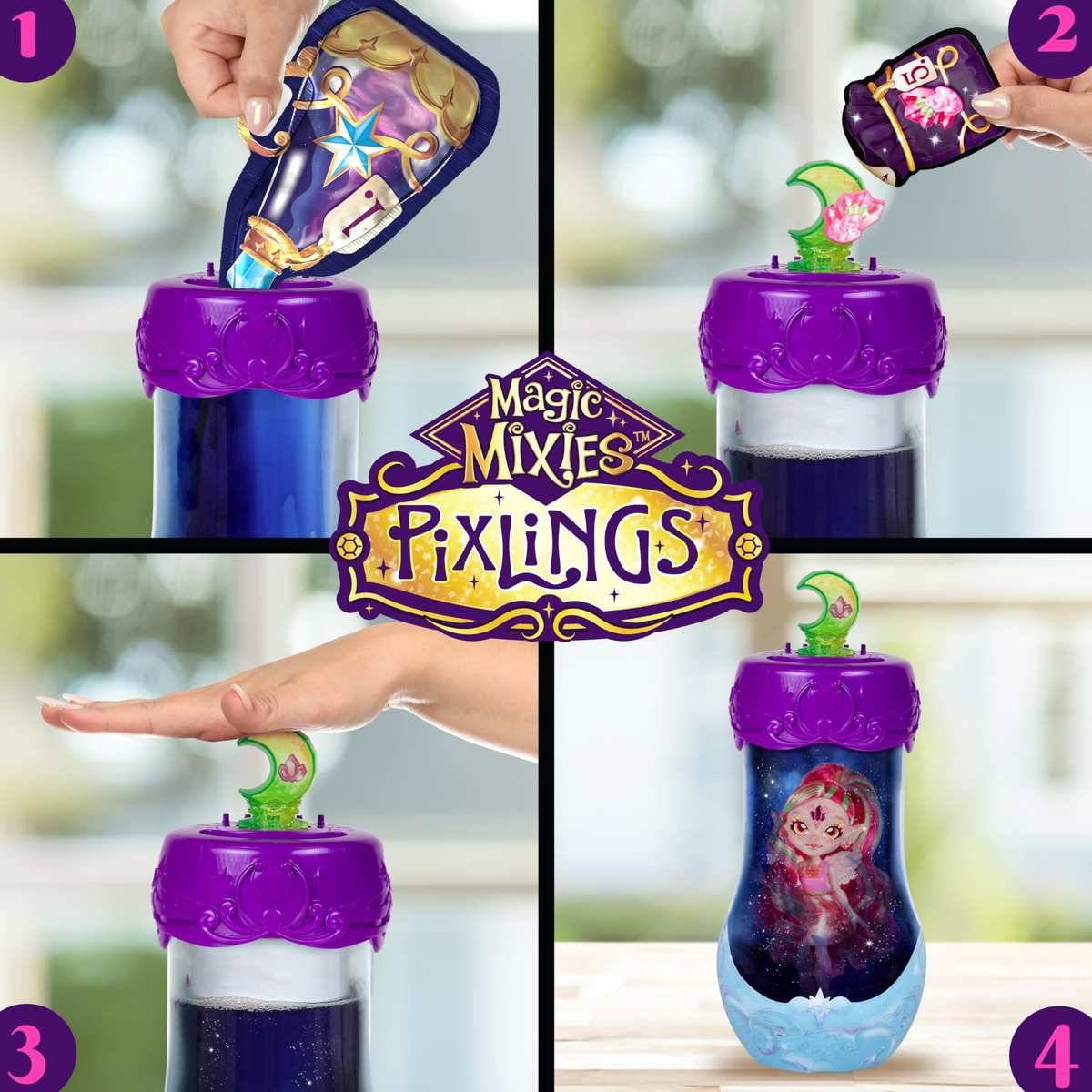 Magic Mixies Pixlings mit Schimmer-Enthüllung Faye das Feen-Pixling Puppe 5+