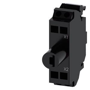 Schwarzes Elektroterminalmodul mit beschrifteten Anschlüssen X1 und X2, dargestellt auf weißem Hintergrund.