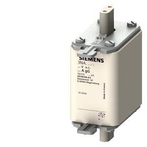 Siemens Industrieelektro-Sicherung oder Schutzvorrichtung mit Ober- und Unteranschlüssen, dargestellt auf weißem Hintergrund.