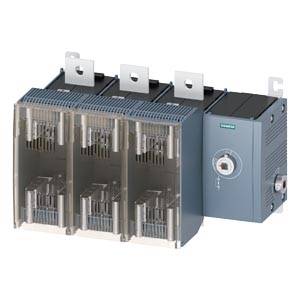 Elektrische Schaltanlage mit drei transparenten vorderen Fächern und einem grauen Steuerseitenpaneel, gezeigt vor weißem Hintergrund.