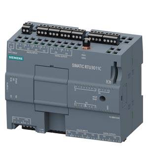 Graues Siemens SIMATIC RTU3011C Industrialsteuermodul mit Klemmleisten oben