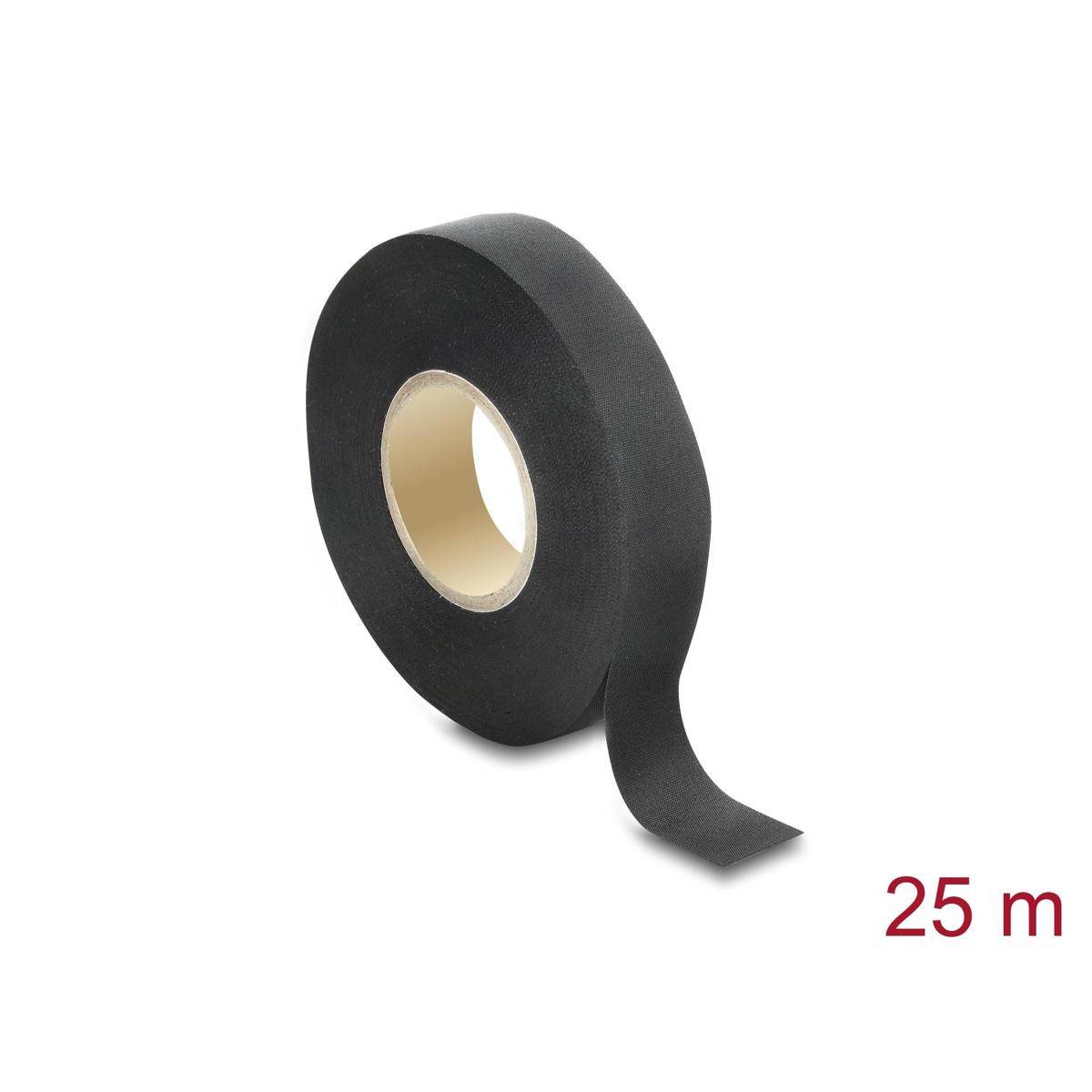 Delock Gewebeklebeband 25 m x 19 mm, reißfest, selbstklebend, schwarz
