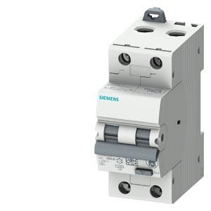 Siemens-Miniatur-Schutzschalter mit zwei Kipphebelk, auf weißem Hintergrund dargestellt.