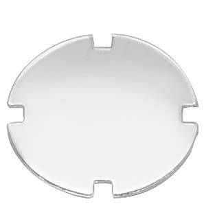 Einlegeschild für Drucktaster und Leuchtdrucktaster flach, milchig mit schwarzer Schrift, mit grafischem Symbol: 9