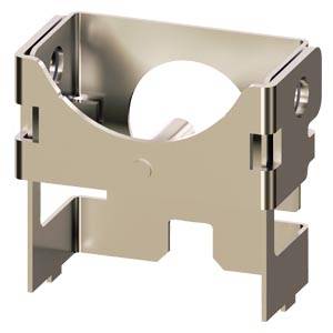 Absperrvorrichtung aus Metall, für betätigten Drucktaster, 22 mm, mit flachem Druckknopf, hohem Frontring oder hohem