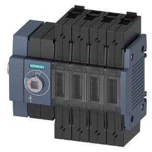 Siemens-Elektroschalter mit einem Drehwahlschalter und mehreren modularen schwarzen und grauen Abschnitten.
