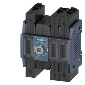 Siemens-Leistungsschalter mit zentralem Drehschalter, dargestellt in einer produktstilisierten Seitenansicht auf weißem Hintergrund.