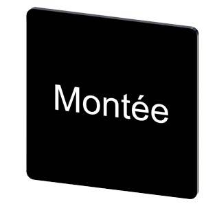 Schwarzes Schild mit dem Wort „Montée