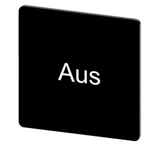 Schwarzes Quadrat-Symbol mit dem Wort „Aus