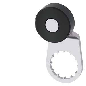 Metallischer Riemenspanner mit schwarzem Rad und silbernem Befestigungsbügel, freigestellt auf weißem Hintergrund.