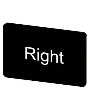 Schwarzes rechteckiges Schild mit der Aufschrift „Rechts