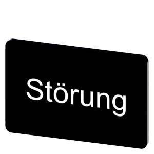 Schwarzes Schild mit dem deutschen Wort „Störung