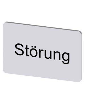 Graues Schild mit dem deutschen Wort „Störung