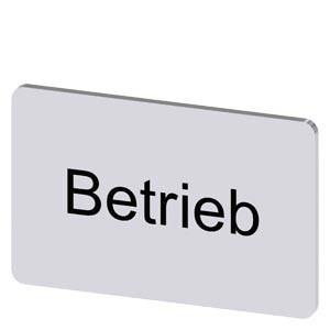 Grauer abgerundeter rechteckiger Schaltfläche mit der Bezeichnung 'Betrieb' in schwarzem Text.