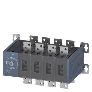 Montageblock für industrielle Elektroklemmen mit vier beschrifteten Modulen und Befestigungslaschen oben/unten, dargestellt auf weißem Hintergrund.