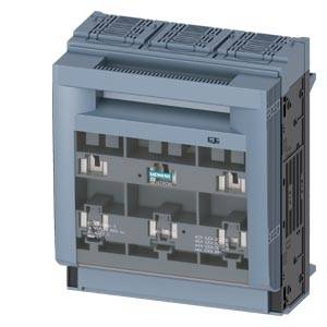 Grauer Siemens-Elektroschutzschalter mit transparenter Frontabdeckung, dargestellt vor weißem Hintergrund.