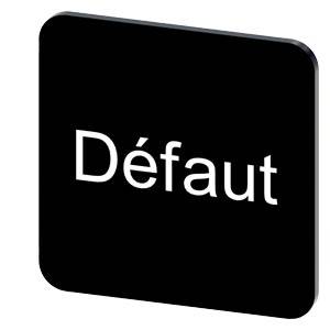 Schwarze abgerundete Schaltfläche mit der Bezeichnung „Défaut