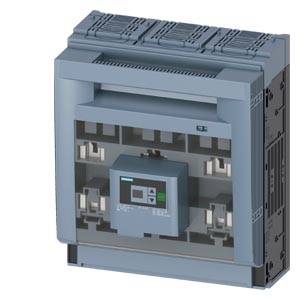 Graues industrielles Elektrosteuermodul mit frontseitiger Anzeige und Statusschaltflächen, gezeigt in einem klaren Schutzgehäuse.
